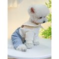 thumbnail image 3 of 1pc Pet Clothes For Small And Medium Dogs And Cats, Corduroy Comfortable And Cute Four-Legged Overalls, 3 of 4