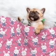 thumbnail image 3 of Disketp Rabbit Holding Flowers Dog Blanket/Bed Cover for Dogs and Cats,Puppy Essentials-Large, 3 of 8