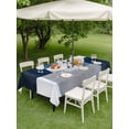thumbnail image 5 of 54x80 Inch Outdoor Tablecloth with Umbrella Hole Zipper Rectangle Abstract Blue Rectangular Tablecloths Outside Waterproof Vintage Grey White Mottled Paint Art Patio Table Cover for Picnic Party, 5 of 8
