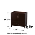 thumbnail image 2 of Wyndham Collection Sheffield 35" Wood Single Bathroom Vanity in Espresso, 2 of 4