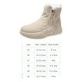 thumbnail image 4 of Bottes d'Hiver pour la Neige Bottes Doublées Chaudes pour Femmes Bottes Courtes Imperméables Mode pour Randonnée Randonneuse Hiver 39 Beige, 4 of 9