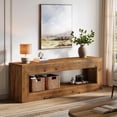 thumbnail image 4 of Tribesigns 47" Solid Wood TV Stand for 32/43/55" TVs, Farmhouse TV Console with Storage, Low Media Console Television Stands for Living Room, Bedroom, 4 of 11