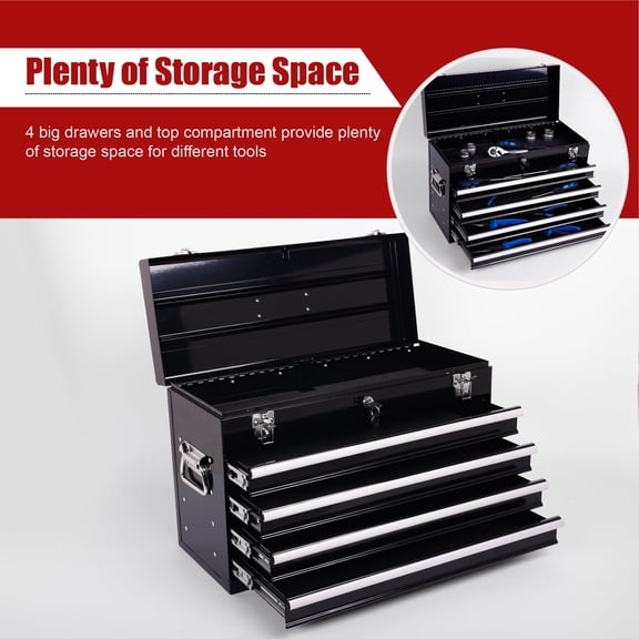 Excelo 21" 4 Drawers Tool Storage Box