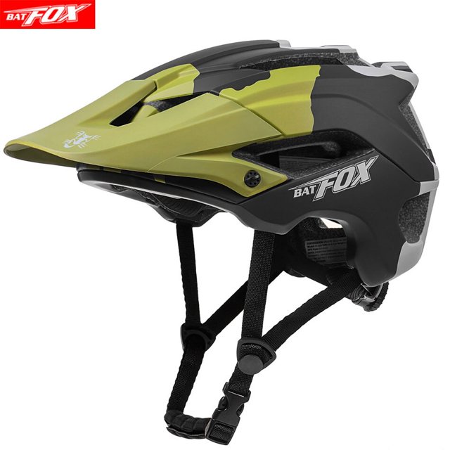 BATFOX-casco de bicicleta de montaña para hombre y mujer, soporte para casco de bicicleta de carretera, faro/cámara, casco de ciclismo deportivo seguro Fivean Cascos de ciclismo