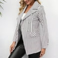 thumbnail image 6 of XFLWAM Womens Casual Blazer Jacket Striped Plaid Long Sleeve Coat Suit Open Front Work Office Blazer Lapel Double Breasted Jacket Pink M, 6 of 6