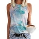 thumbnail image 2 of Prolriy Tops de verano para mujer 2024 Camisetas sin mangas para mujer Camisetas de verano Sin mangas Casual Suelto Estampado Túnica Blusas Camiseta sin mangas para mujer Tops para mujer Azul cielo M, 2 of 4