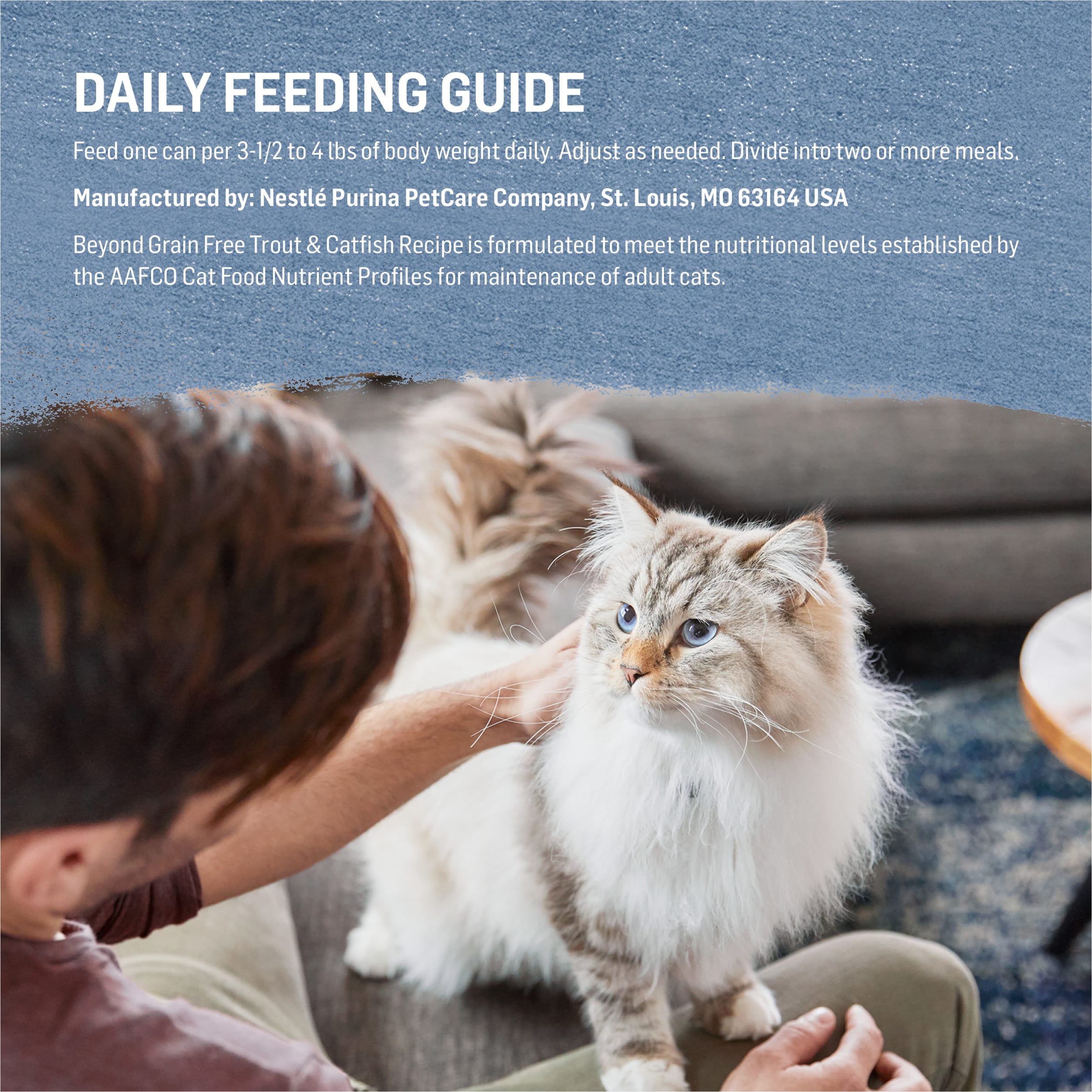 Purina Beyond, Grain Free Natural Trout & Catfish, Wet Cat Food, 3 oz. Cans, 12 Pack