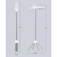 thumbnail image 3 of SONGMICS Clothes Drying Rack, 59-Inch Folding Laundry Drying Rack with 3 Rotatable Arms for Hangers, 4 Legs, Stainless Steel, for 27 Pieces of Clothes, White and Silver, 3 of 4