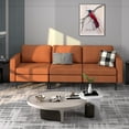 thumbnail image 3 of Costway Modern Modular 3-Seat Sofa Couch w/ Side Storage Pocket & Metal Leg Orange, 3 of 9