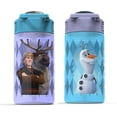 thumbnail image 3 of Zak Designs 2pc 16 oz Disney Frozen 2 Movie Kids Water Bottle Plastic with Easy-Open Locking Spout Cover for Travel, Anna and Elsa, 3 of 8