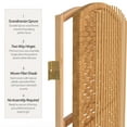 thumbnail image 4 of Red Lantern 6 ft. Tall Diamond Weave Fiber Room Divider - Light Beige - 3 Panel, 4 of 6