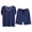Navy, variant on FhsagQ Pajamas Men's Pajamas Sleepwear with Mens Pajama Sets Short Sleeve Pyjama Sleepwear Loungewear Nightwear Sets Comfortable Lightweight Pj's Sleep Sets Black XL
