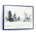 thumbnail image 3 of Designart 'Christmas Minimalistic Snow and Forest Landscape' Lake House Framed Canvas Wall Art Print, 3 of 4