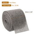 thumbnail image 2 of Uxcell 10 Yards 2.4 inch Burlap Ribbon Jute Burlap Wired Ribbon Rustic Ribbon, Gray, 2 of 5