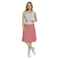 thumbnail image 2 of Women's Pink Rectangular Triangle Shapes A-line Printed Skirt Casual Wear, S, Dark Coral White, by Ambesonne, 2 of 6