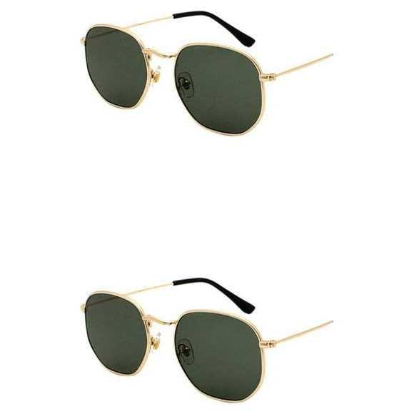 Gafas de sol polarizadas Qarigey unisex dorado verde negruzco