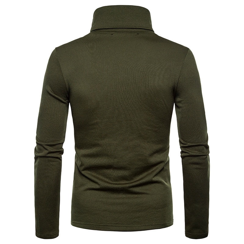 Rrive Mens Long Sleeve Knitted Casual Thermal Tops Pullover Wind Turtleneck Sweater