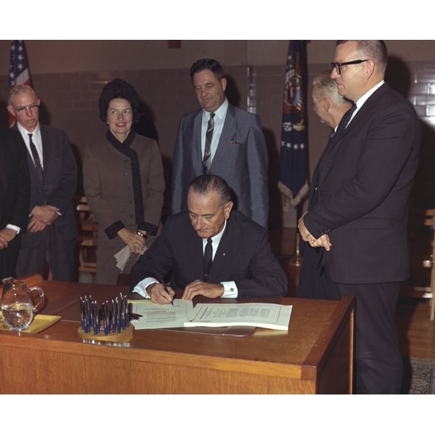Lbj'S Great Society Programs. President Lyndon Johnson Signing Of The