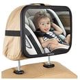 thumbnail image 1 of Baby Car Mirror Most Stable Backseat Mirror with Premium Matte Finish-Super Clear PMMA Material Mirror-Safe, Secure and Shatterproof,Black, 1 of 5