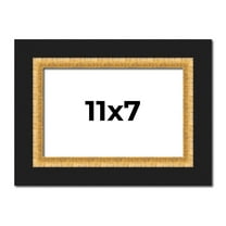 11x7 Frame Gold Real Wood Picture Frame Width 2.25 Inches | Interior Frame Depth 0.5 Inches |
