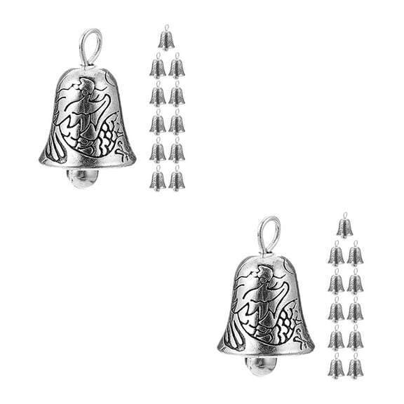 Worgeous pcs DIY Miniature Bells Tiny Bells for Crafts Small Bell Ornaments Vintage Bell Charms Hanging Bell Pendant Mini Craft Bells