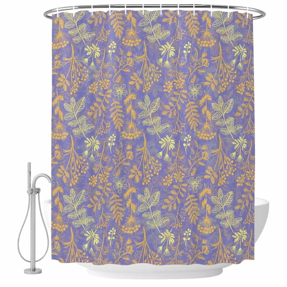Purple Dandelion Shower Curtains for Bathroom, Waterproof Fabric Bath Curtains Decor, Bath Tub Curtain Modern Minimalist Flowers Spring Decorative Shower Curtain Sets with 12 Hooks, 72x72 Inch