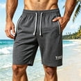 thumbnail image 2 of Mgmyaa Men's Relaxed Fit Drawstring Shorts with Exterior Pockets Elastic Waist Solid Color for Summer Casual Sports, 2 of 8