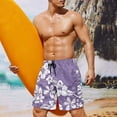 thumbnail image 2 of Yuyamidu Mens Swim Trunks Purple Hibiscus Quick Dry Breathable Board Shorts Elastic Bathing Suits for Beach Pool Surf Man 2XL, 2 of 8
