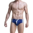 thumbnail image 1 of Aayomet Maillots de Bain pour Hommes avec Doublure de Compression Maillots de Bain de Printemps de Plage Caleçons Courts de Bain Triangulaires (Bleu, m), 1 of 5