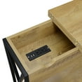thumbnail image 4 of Convenience Concepts Tucson Flip Top End Table with Charging Station and Shelf, English Oak/Black, 4 of 10