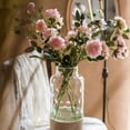thumbnail image 4 of Faux Silk Real Touch Blooming Rose Stem in Pink 25" Tall, 4 of 8
