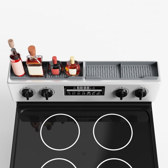 Specollect Clearance 1 Packs Silicone Stove Top Shelf Magnetic for Kitchen Gadgets, Soft Flexible Strong Magnetic Heat Resistant Spice Rack Kitchen Organizer for Over Stove Drying Mat