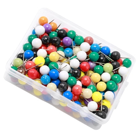 Clispeed Durable Assorted Color Ball Head Pins for Craft Sewing and Location Use