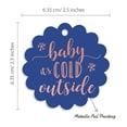 thumbnail image 6 of Inkdotpot Rose Gold Foil Paper Hang Tags Baby It's Cold Outside Baby Shower Favor Tags 100 Pieces, 6 of 7