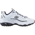 thumbnail image 5 of Skechers Men's Energy Afterburn Lace-Up Sneaker, White/Navy Blue, 10 Wide, 5 of 13