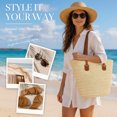 thumbnail image 6 of DAKIMOE Straw Beach Bag For Women Summer Boho Tote Bag Handbags Large Shoulder Purses Woven for Vacation, 6 of 7