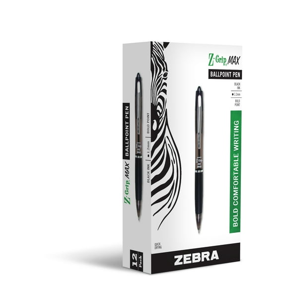 Z-Grip Max Bold Retractable Ballpoint 1.2mm Black Dozen
