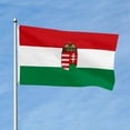 thumbnail image 2 of Aihccy Hungary with Coat of Arms Flag with Brass Grommets Size - 3x5Ft, 2 of 3