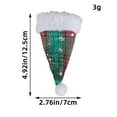 thumbnail image 2 of pstuiky Juego de cuchillo y tenedor navideño de lentejuelas de 6 piezas. Mini sombrero navideño de cuchillo y tenedor. Adornos navideños de escritorio., 2 of 3