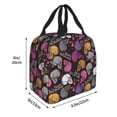 thumbnail image 2 of Pofeuu Halloween Skeleton Print Lunch Bag Lunch Box Large Capacity Insulated Lunch Bag for Adult, Leakproof Reusable Lunch Tote Bags for Work, 2 of 5