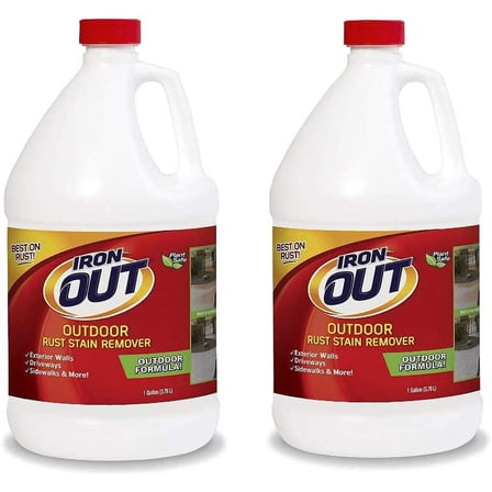 Iron OUT Rust Stain Remover Liquid for Outdoor Surfaces, 2 Gallons