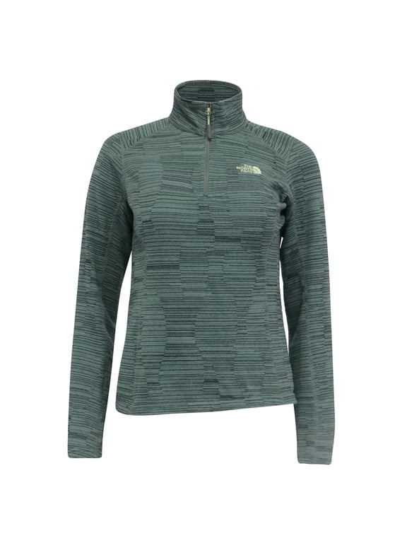 Pre-Owned The North Face Quarter Zip Pullover in Green Polyester