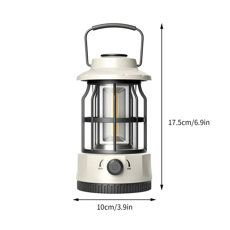 Mordoum Camping Lantern Battery Powered LED Light Dimmable M, White