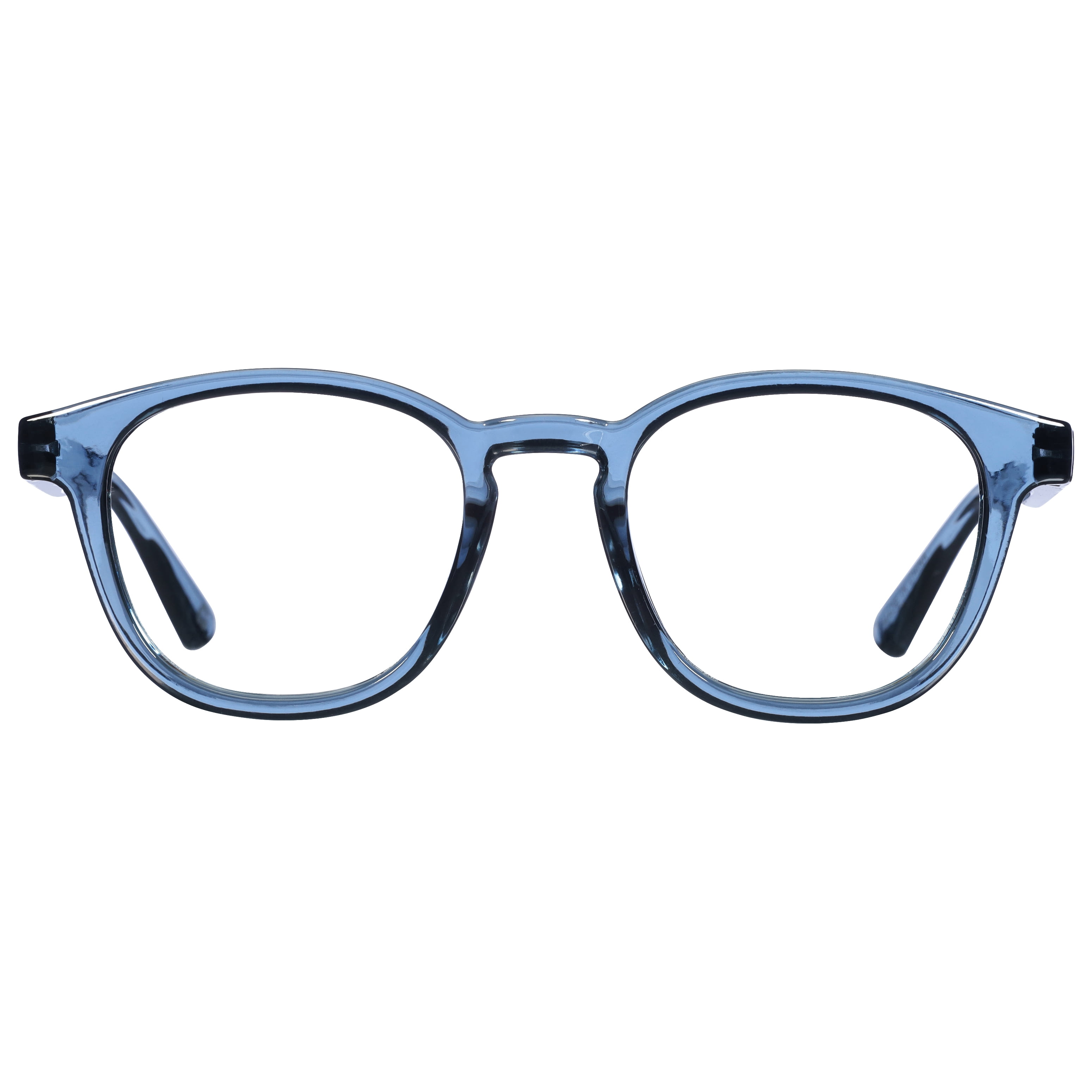 (2 pack) Bio Eyes Unisex Round Reading Glasses Made from Recycled Plastic Basil +1.75 in Blue