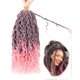 thumbnail image 1 of 14 pulgadas, 8 paquetes de pelo de ganchillo de diosa sintética para mujeres negras, rubio degradado, suave río, rizado, con rama rizada bohemia, extensiones de pelo trenzado sintético preenrollado (1, 1 of 5