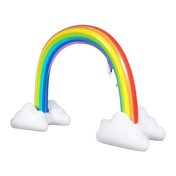 oshhnii rainbow arch inflatable water sprinkler - ' swimming and