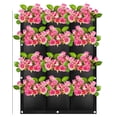 thumbnail image 1 of Apuakthei - Bolsas de plantación con 12 bolsillos, bolsas de plantación verticales para colgar plantas con ganchos en forma de S para balcón, jardín, patio, decoración de pared del hogar, 1 of 8