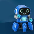 thumbnail image 2 of Robot Toy Six Claws Plastic Intelligent Dancing Singing Light Electric Robot Toy for Boys Blue, 2 of 5