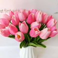 thumbnail image 3 of Artificial Tulip Flowers Home Wedding Party Decor Gift Photograph Prop Champagne 10Pcs/Set, 3 of 12