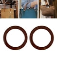 thumbnail image 1 of 2 uds. de asas para , cinturones, suministros de repuesto, reparación DIY, bolso de mano hecho a mano, asa para bolsos de mano, bolsos , marrón redondo Macarena Asas para hacer monederos, 1 of 8